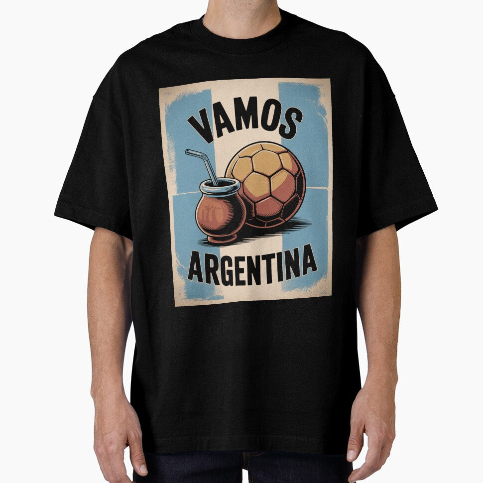 Argentina Vamos Argentina 2026 Mate Vintage Football Poster - Argentine Domestic World Cup Fan Design by SofDelAtlas
