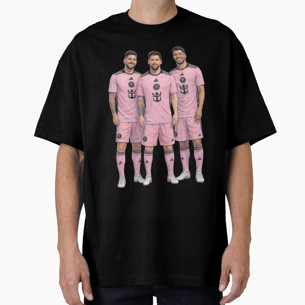 Messi, De Paul and Suarez Inter Miami artistic style – MLS Soccer by G-A-D-U