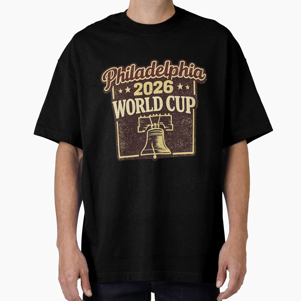 Philadelphia 2026 World Cup – Liberty Bell Retro Vintage Soccer Fan T-Shirt by ArthUpscale