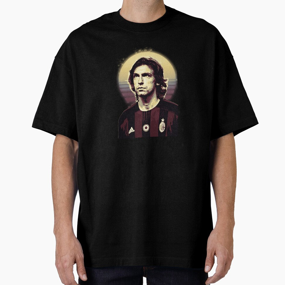Andrea Pirlo Retro Football Portrait by Josphinerron