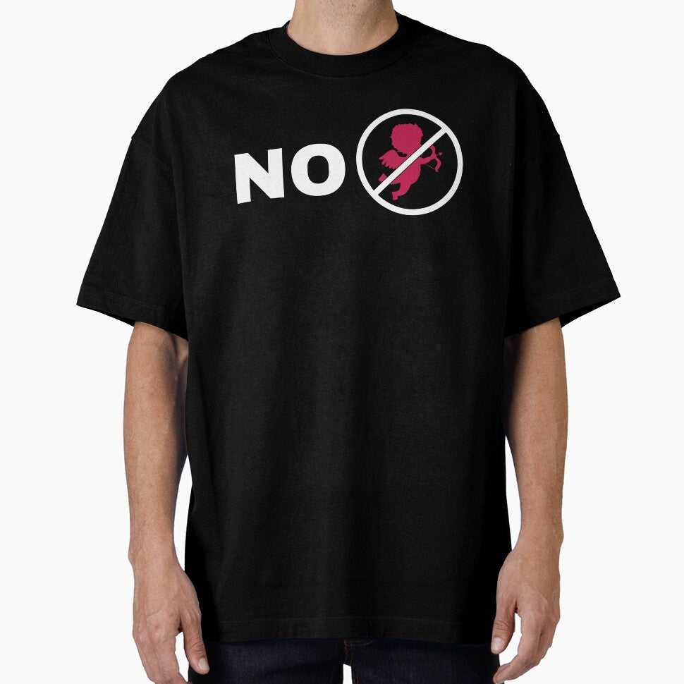 No cupid funny anti valentines tshirt by Lulustarfox