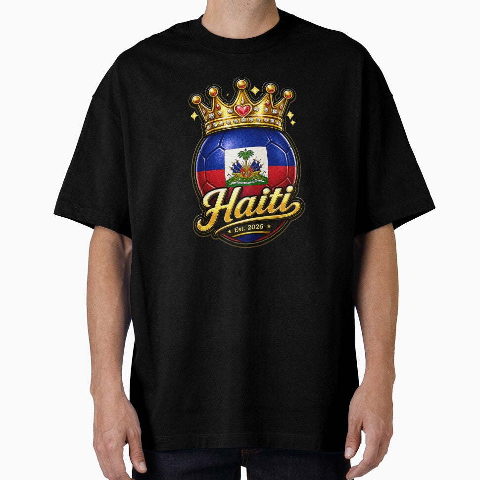 Haiti flag Crowned Soccer Ball by QuiteOrbit