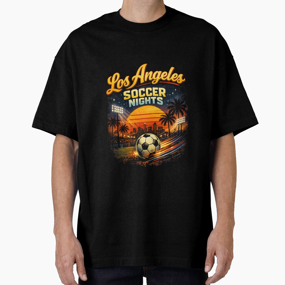 Los Angeles Soccer Nights – Retro LA Match Day Design by MySheetMusicArt