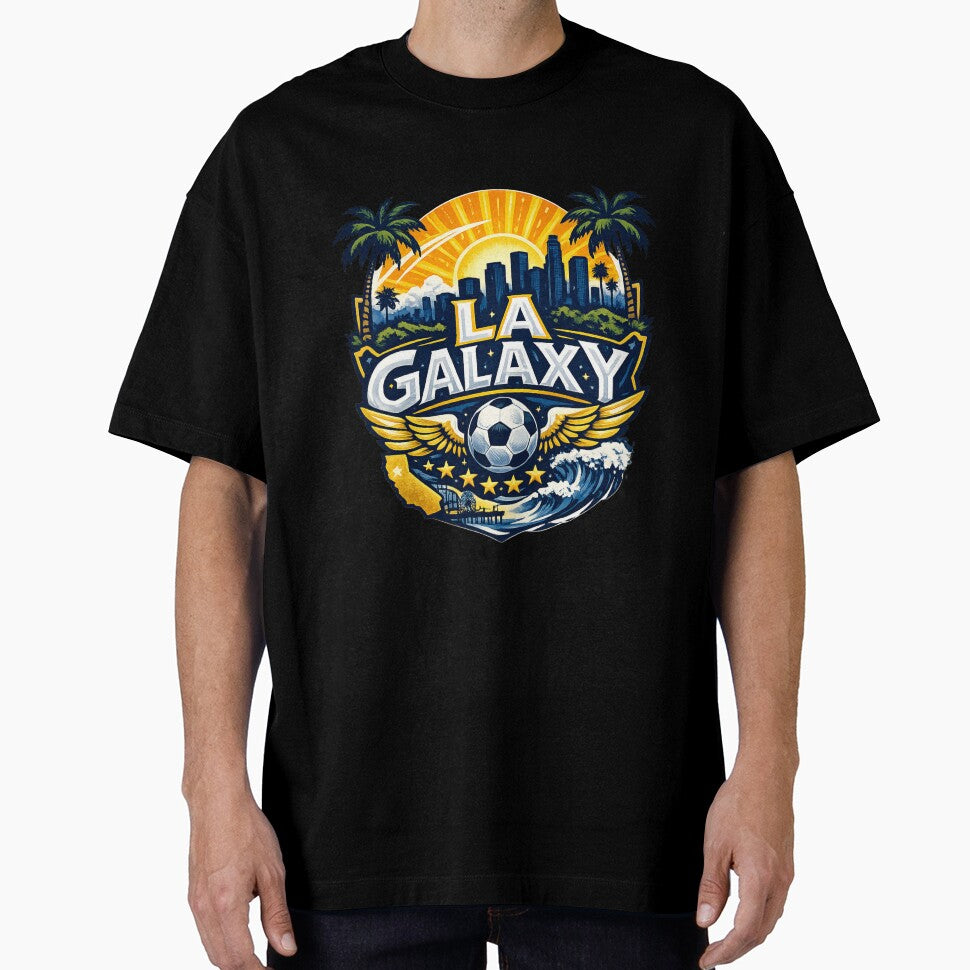 Los Angeles Soccer Design LA Skyline Sunset Football Fan Shirt California Sports Graphic LA Soccer Gift by GarnerSupplyCo