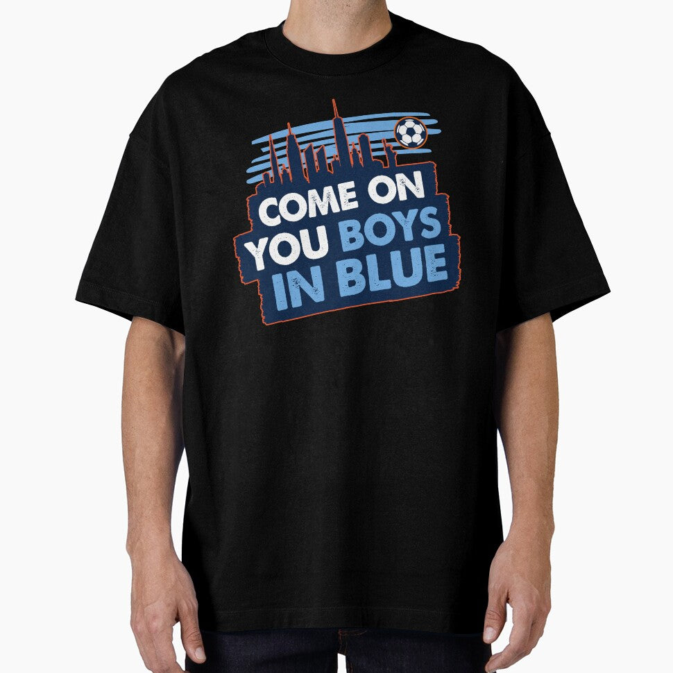 Come on you boys in blue-Soccer-nyc skyline by DaniKates