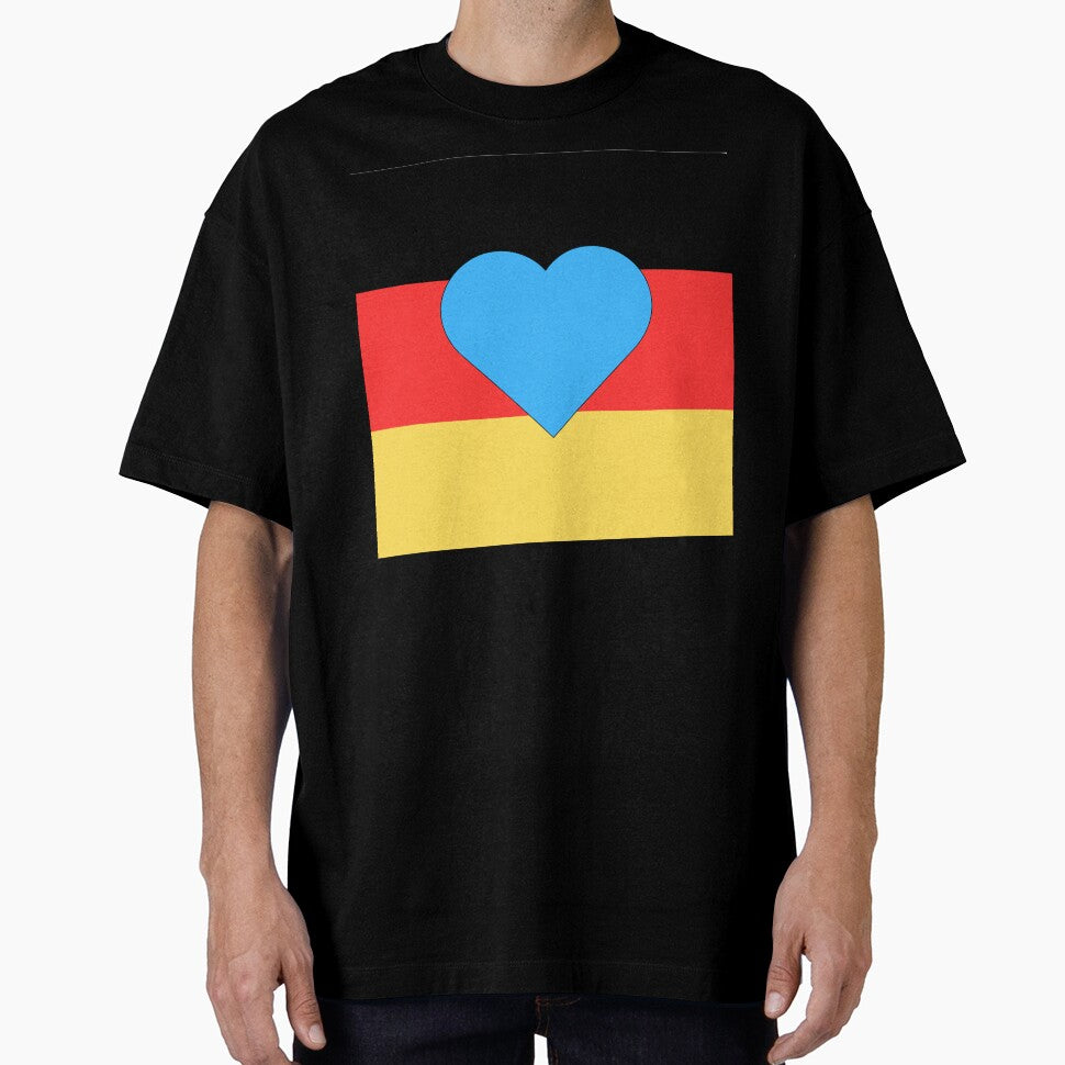 Blue heart on German flag by madkiitten