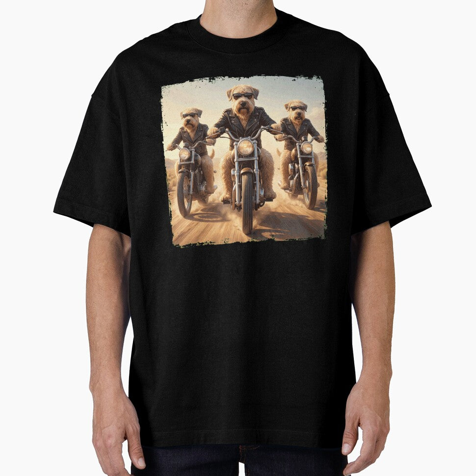 Funny Soft Coated Wheaten Terrier Motorcycle Meme Dog Lover by DoodleTortle