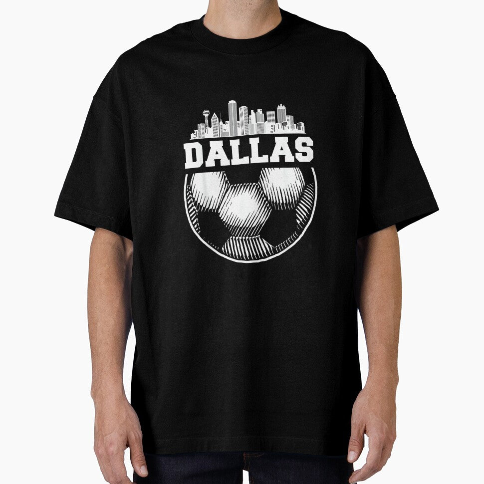 Soccer Ball Dallas City Sky-Line Cool Sports Lover Gifts by MollyLYork