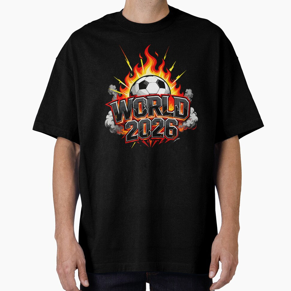 World 2026 Soccer Ball On Fire Football Tournament by Dxvect