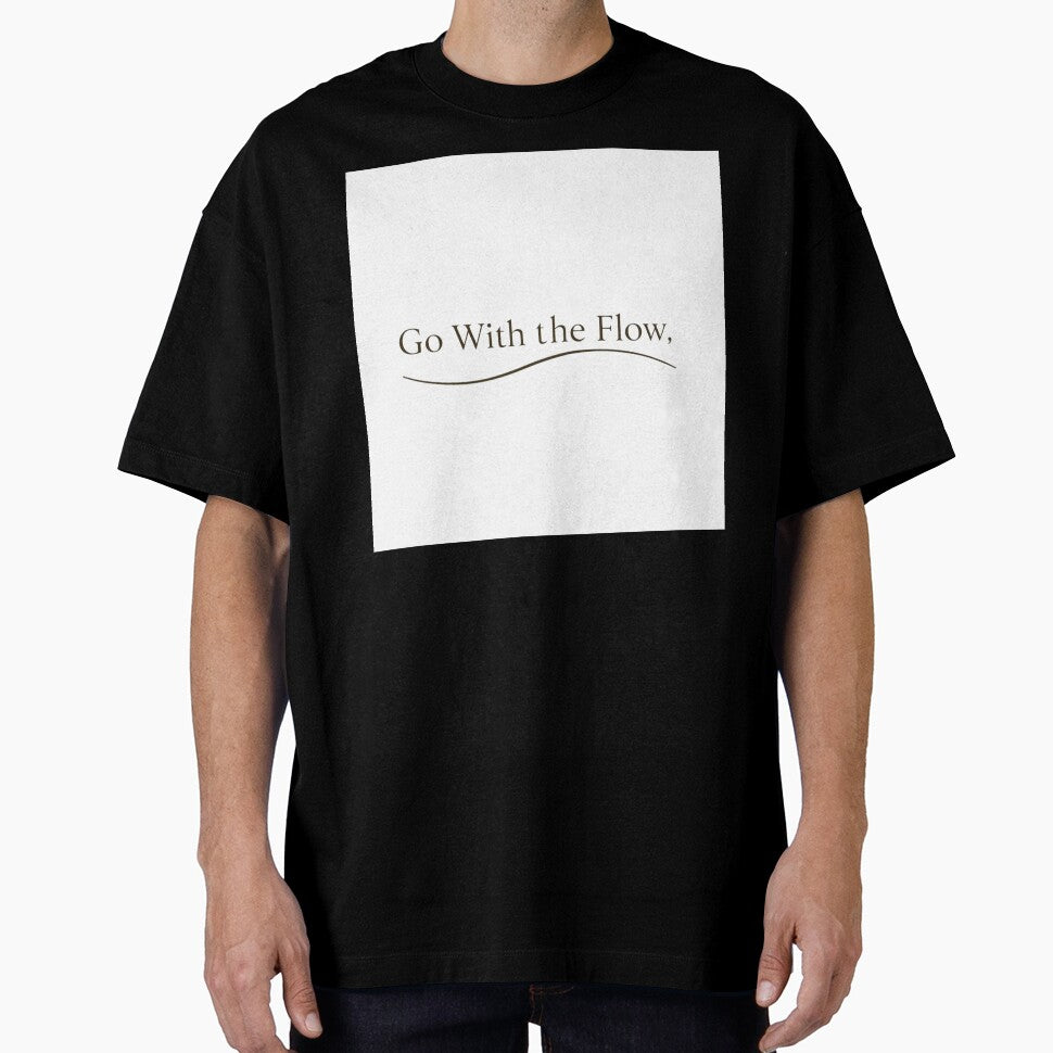 Go With The Flow Minimalist Typography Design by PunchlinePress