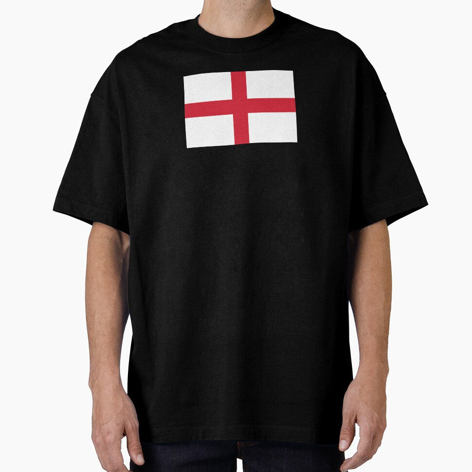 England Flag (Text Under on White) by STUDIO-72