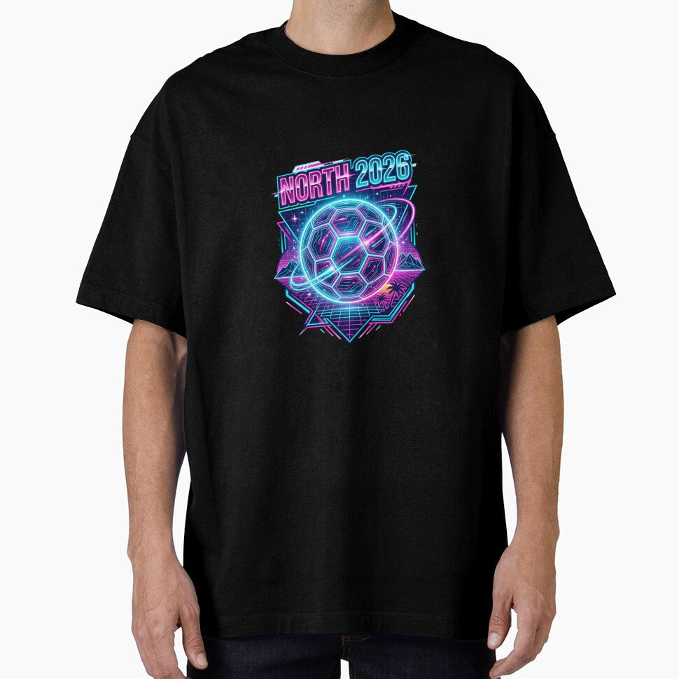 We The North 2026 Soccer Cyber Neon Football Fan by PictoVibe