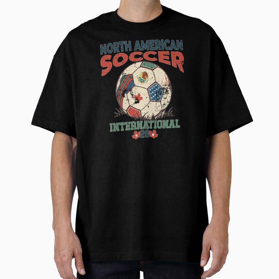 North American Soccer 2026 Vintage Football Design USA Canada Mexico by NicolasMar