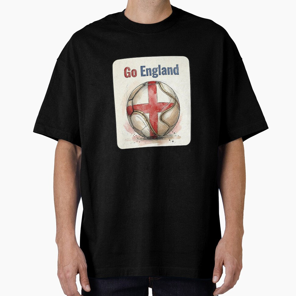 Go England Soccer Ball Flag  | English Football Fan Graphic Tee by PryntedLabs
