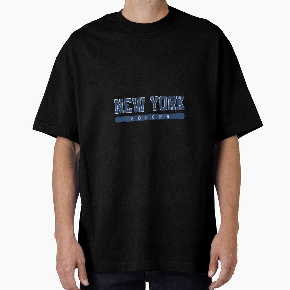 Womens New York Soccer Blue Vintage Text by MollyLYork