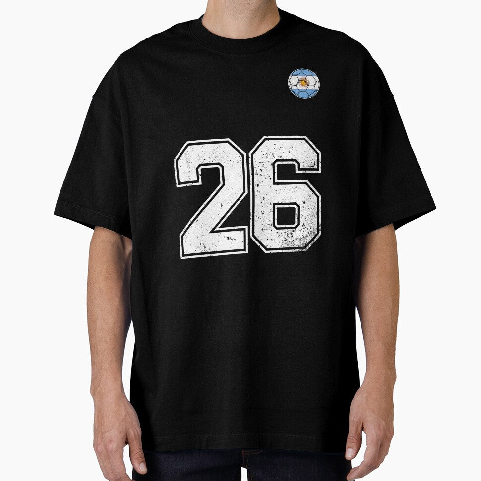 Number 26 Argentina Flag Football Fan by RoyesButler