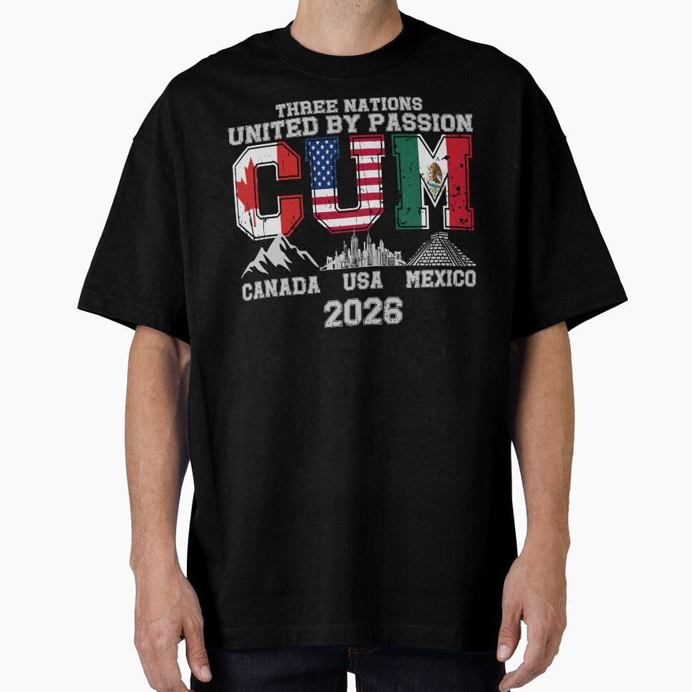 Funny Soccer Canada, USA, Mexico Three Nations United By Passion 2026 by legendaryskins