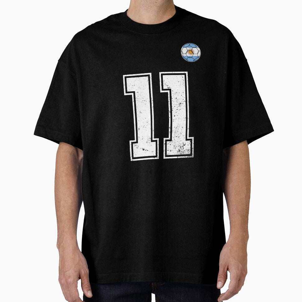 Number 11 Argentina Flag Football Fan by RoyesButler
