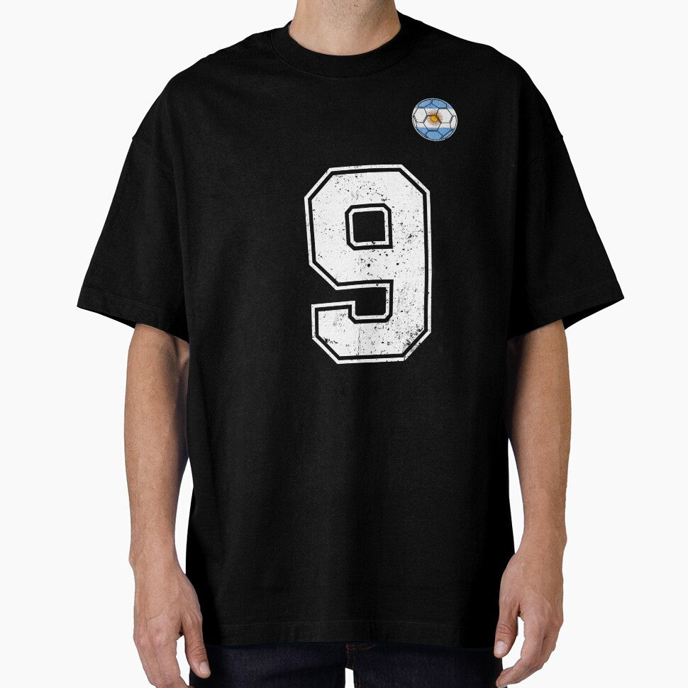 Number 9 Argentina Flag Football Fan by RoyesButler