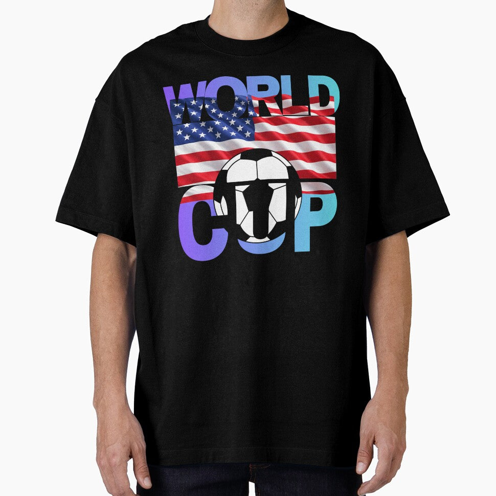 USA Soccer World Cup Pride – American Flag Football Fan Design by Karim-Karem