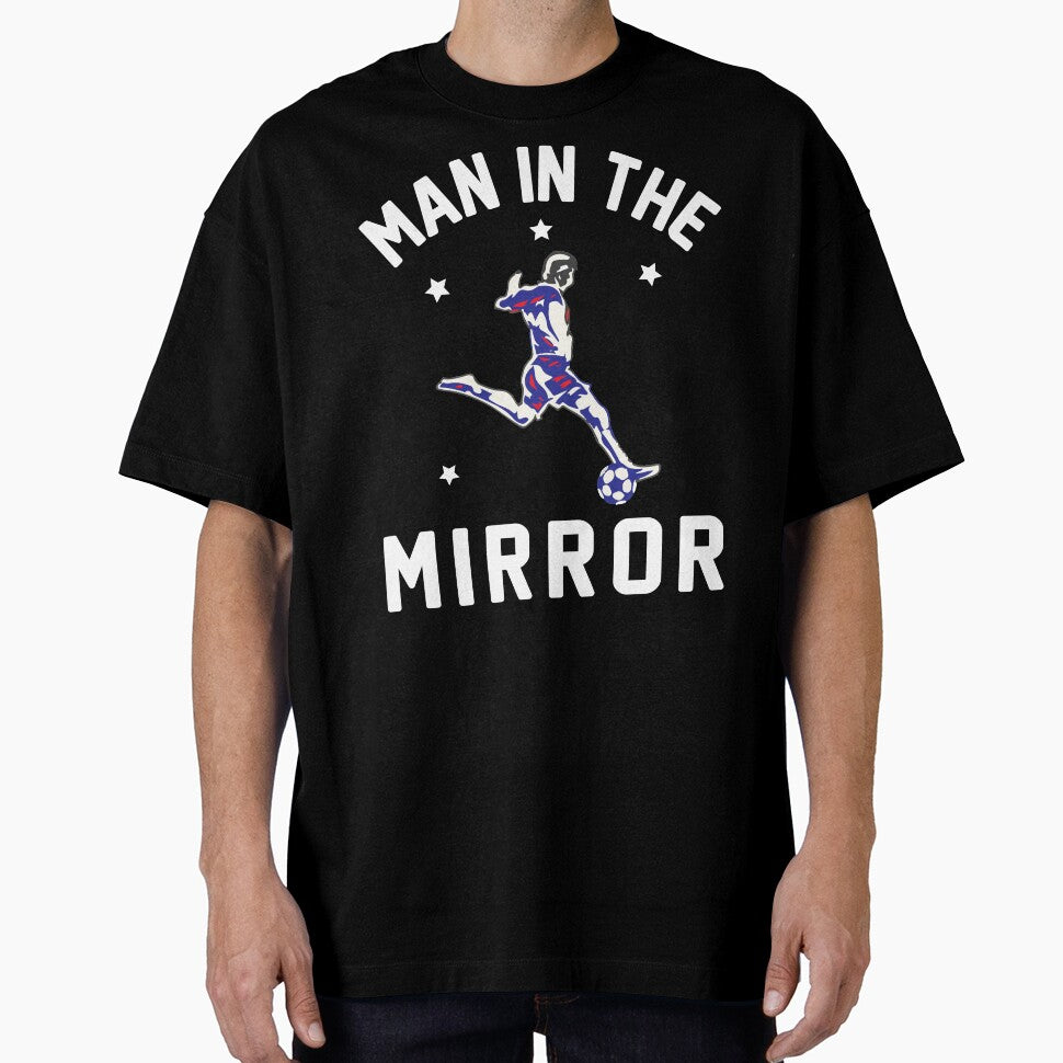 MAN IN THE MIRROR CHRISTIAN SOCCER T-SHIRT by bigerdan