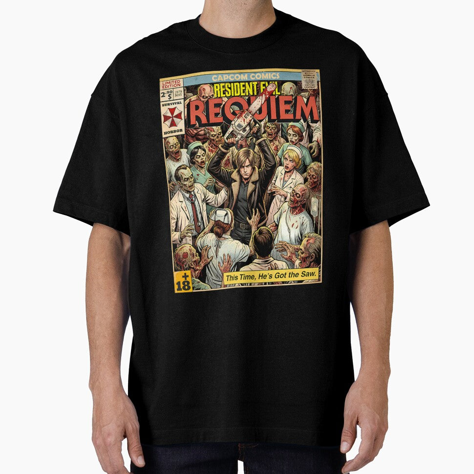 Resident Evil 9 Requiem Leon Vintage Comic Cover Art by WADSWORTHSTUDIO