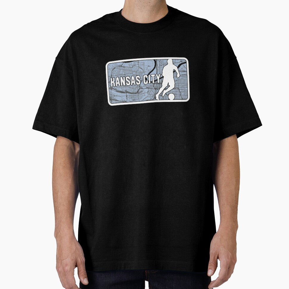 Vintage Kansas City Soccer Player Street Map by toutwearapparel