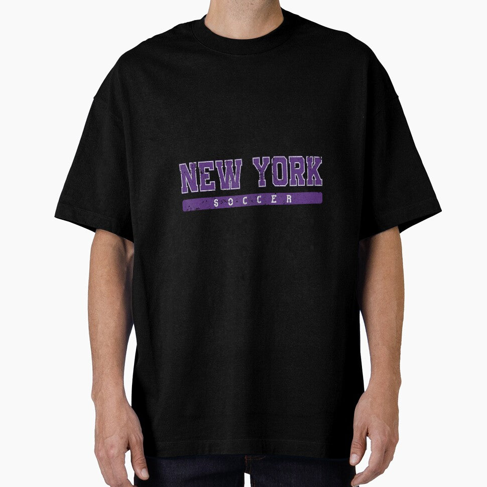 New York Soccer Purple Vintage Text by MollyLYork