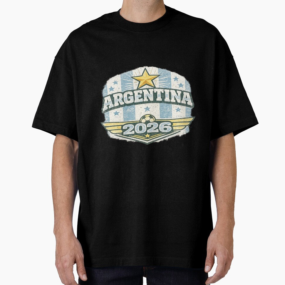Argentina 2026 Vintage Retro Football Fan T-Shirt by ArthUpscale