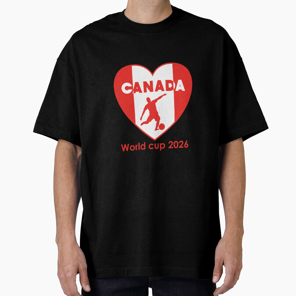 Canada Soccer Flag Heart Silhouette World Cup 2026 by topprinting
