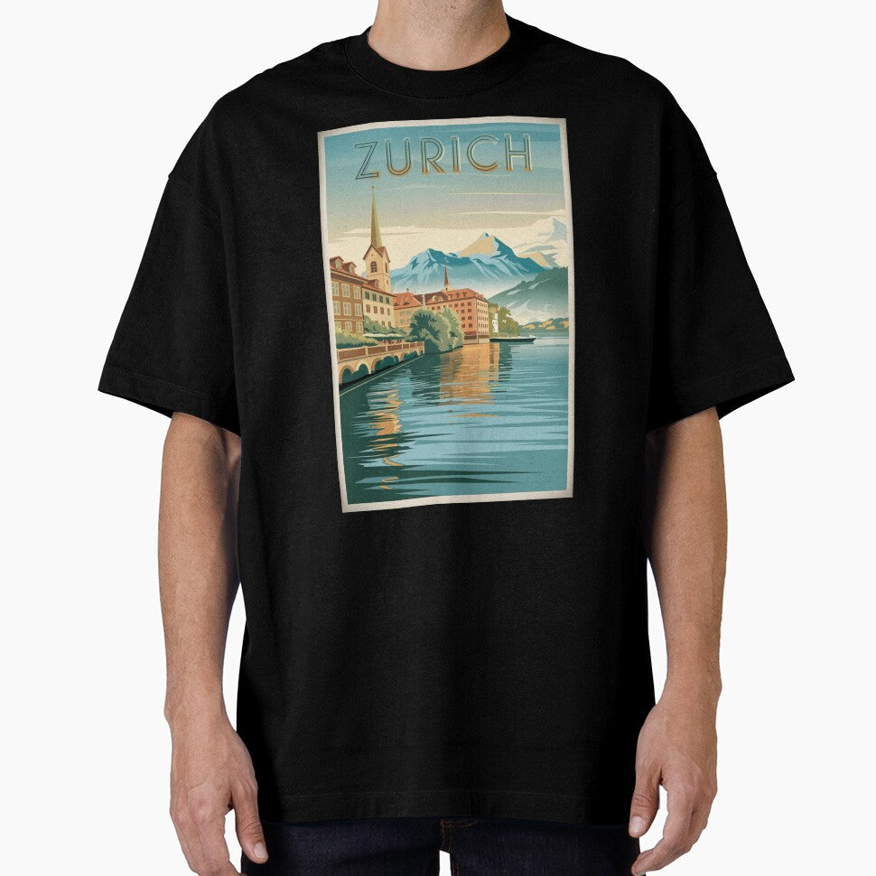 Zurich Vintage Travel Poster by TravelerRat