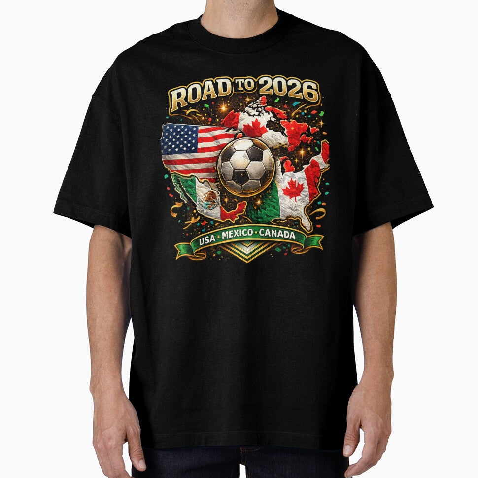 Road to 2026 Soccer Tournament - USA Mexico Canada Flags by Andromedaseeds