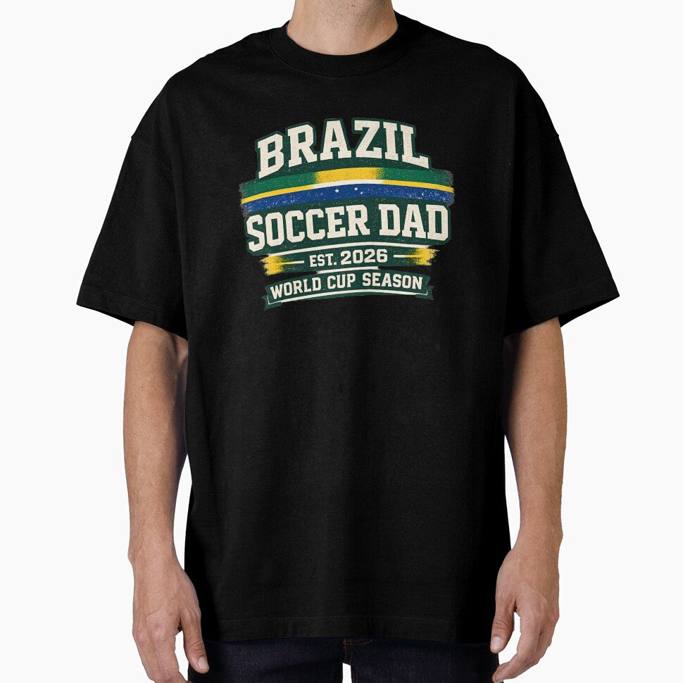 Brazil Soccer Dad 2026 | Football Dad World Cup Fan Design, World Cup Fan Shirt, Soccer Dad Gift For Father, Match Day Brazil Fan Tee, Football Dad Shirt by VectorJoy