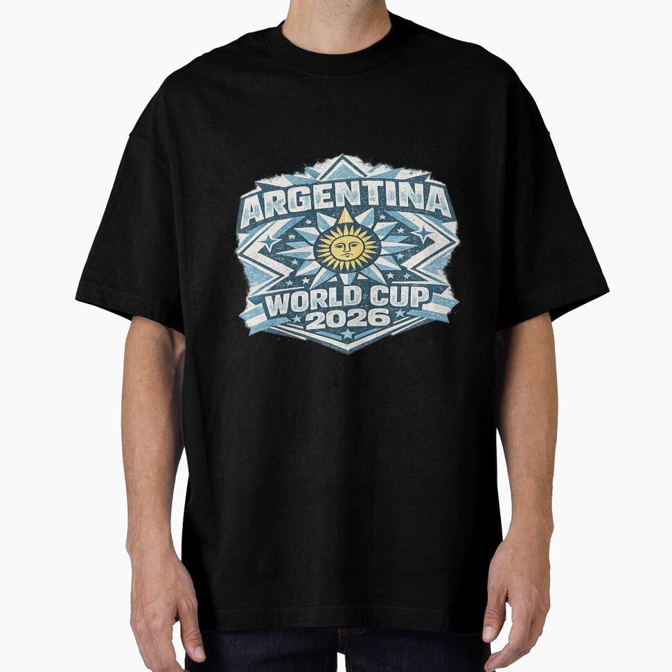 Argentina World Cup 2026 Vintage Sun of May Retro Football Fan T-Shirt by ArthUpscale