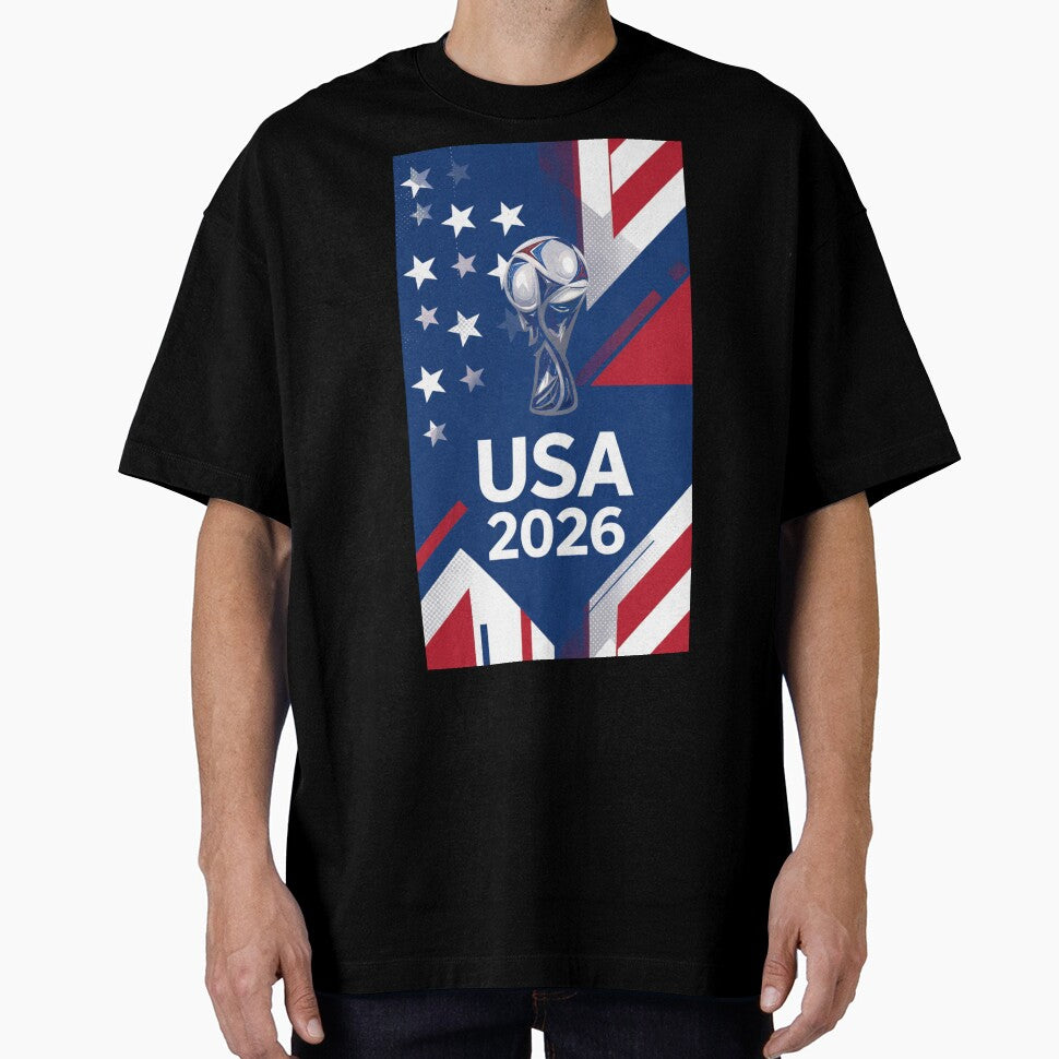 USA 2026 Minimalist Soccer Geometric Fan Art World Cup by BodaZZ