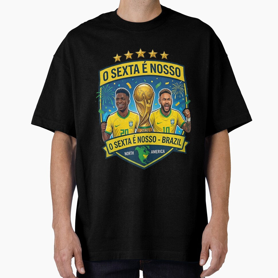 Brazil Football O Sexta E Nosso Neymar and Vini Jr | Brazil Football Fan Art by iamamiraj