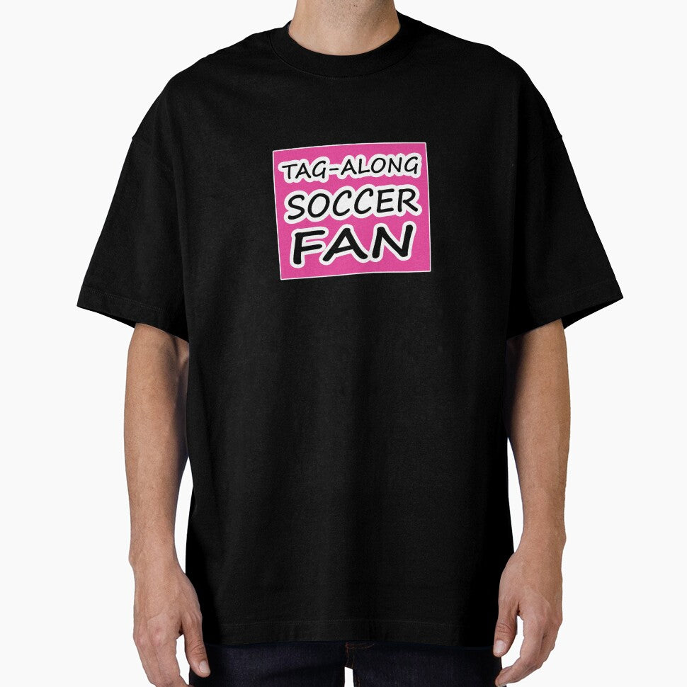 Tag-Along Soccer Fan - Words on Pink Background by Beachy