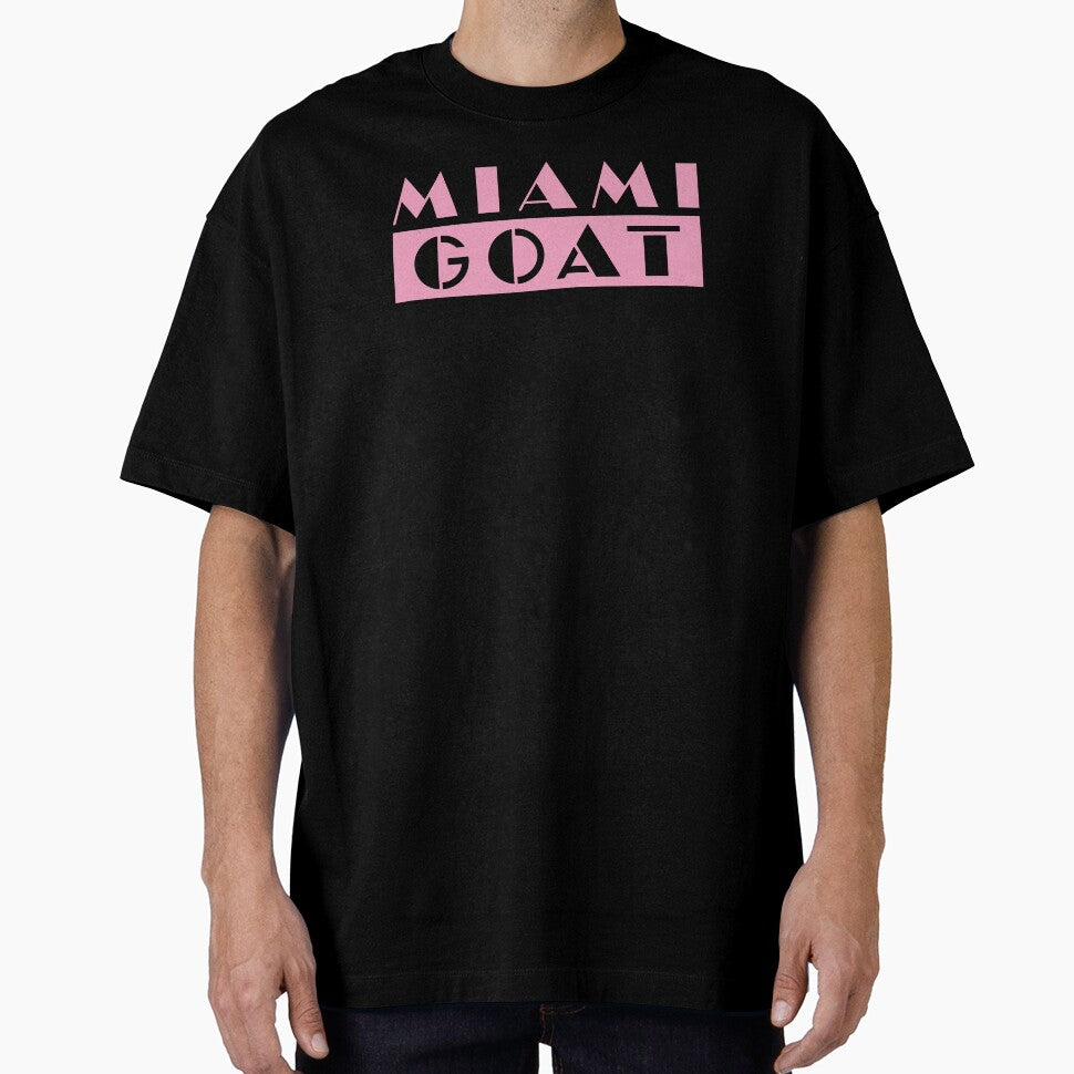 MIAMI GOAT (PINK) (Miami Vice style retro logo) (The goat is in Miami!) by frikybomb