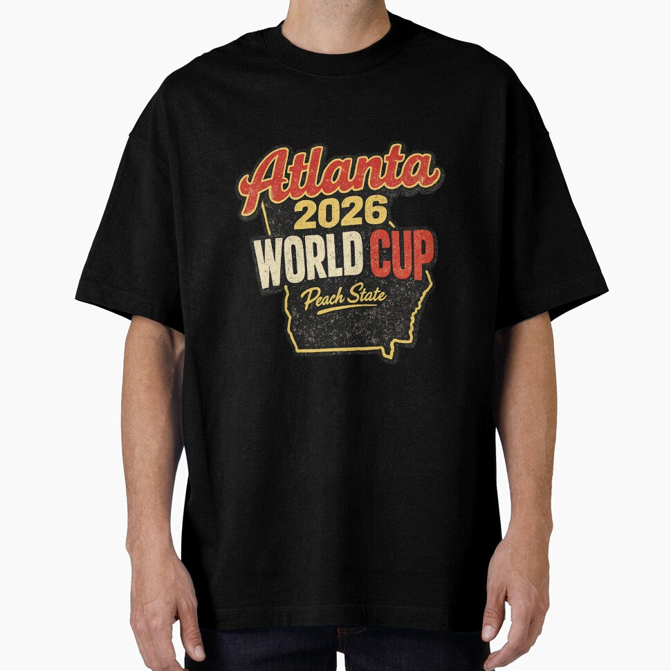 Atlanta 2026 World Cup – Peach State Retro Vintage Soccer Fan T-Shirt by ArthUpscale