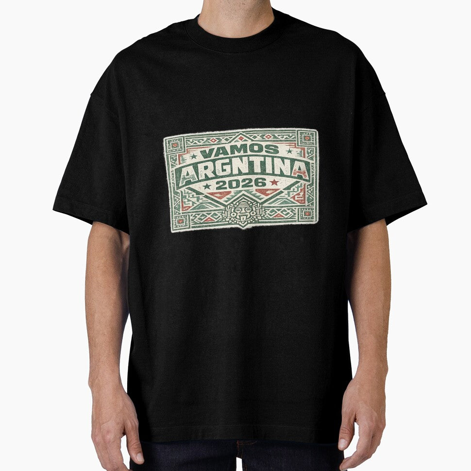 Vamos Argentina 2026 Aztec Retro Football Fan Vintage T-Shirt by ArthUpscale