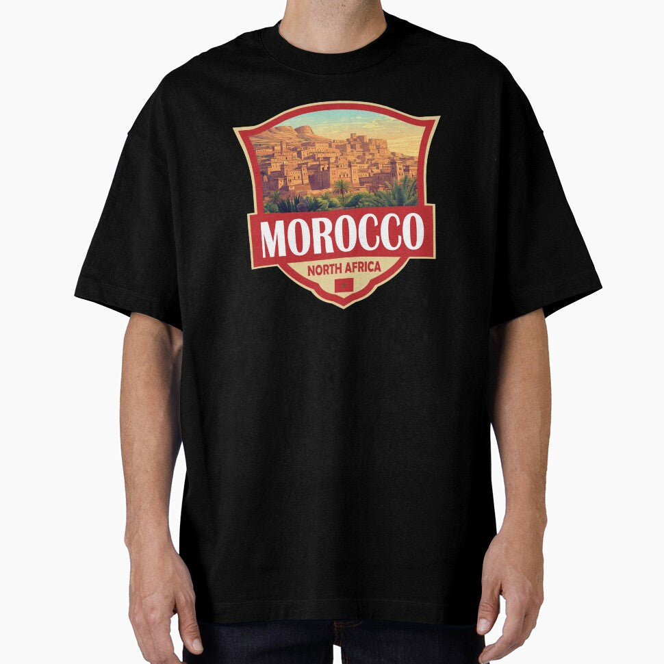 Morocco Illustration Retro Badge by KrisSidDesigns