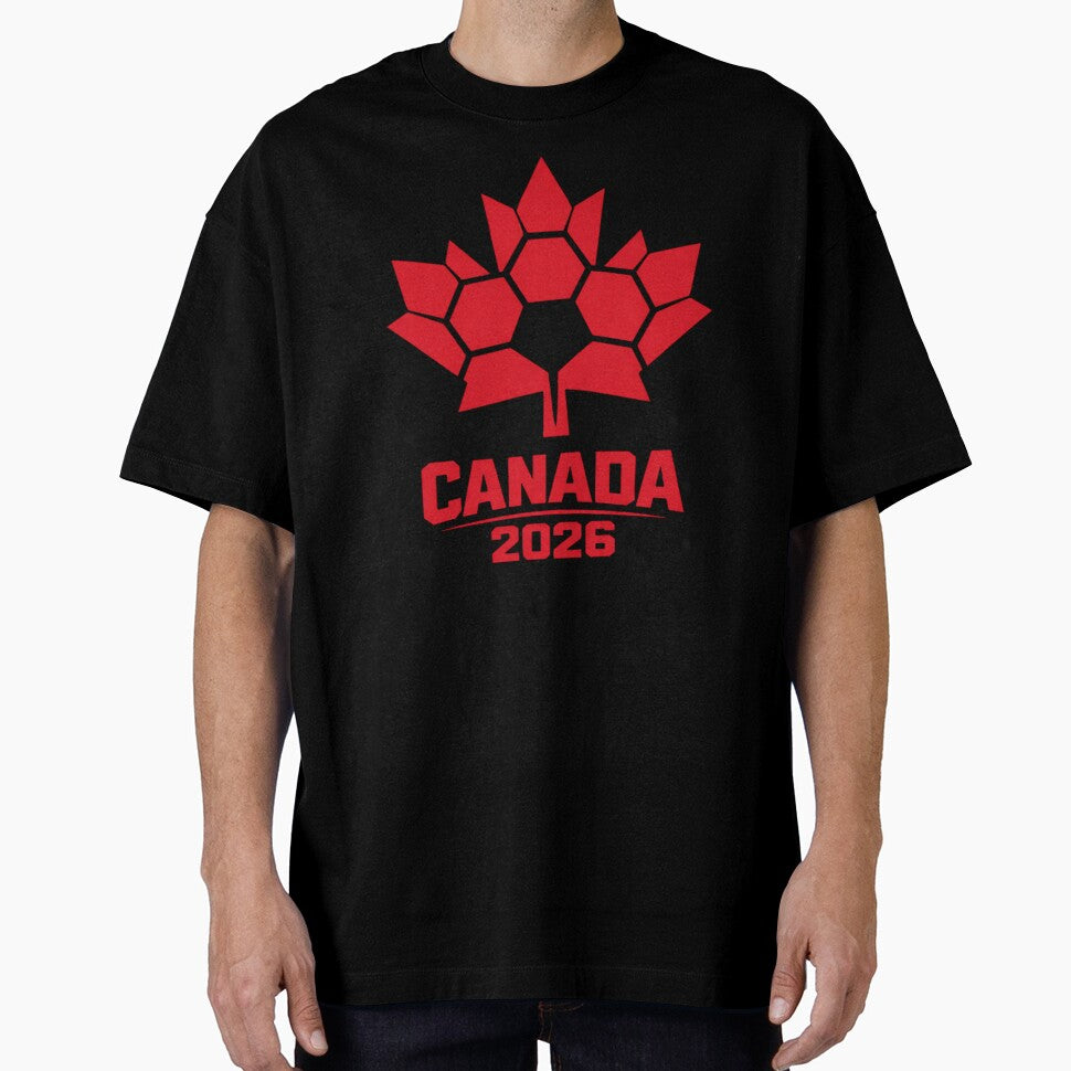 Canada 2026 World Cup T-Shirt - Maple Leaf Soccer Ball - Canadian Football Fan Tee by Zion by Carvalho