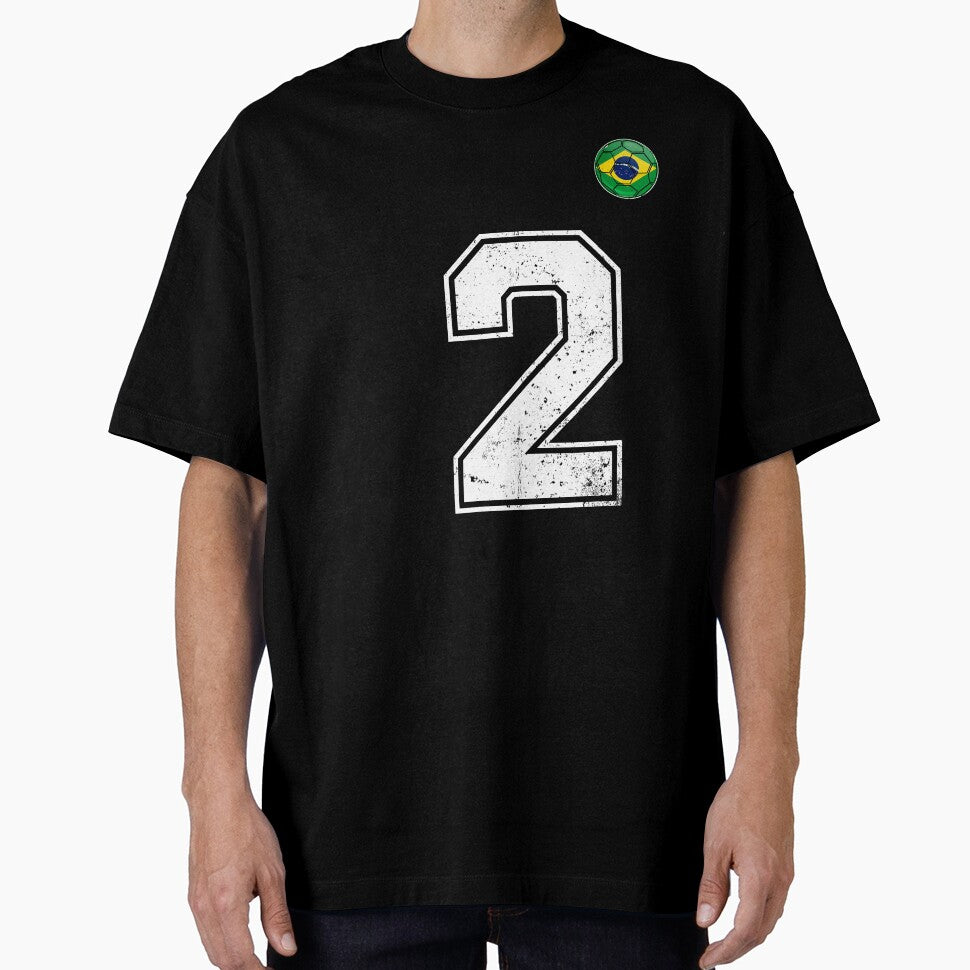 Number 2 Brazil Futbol Football Brazilian soccer Flag Jersey by RoyesButler