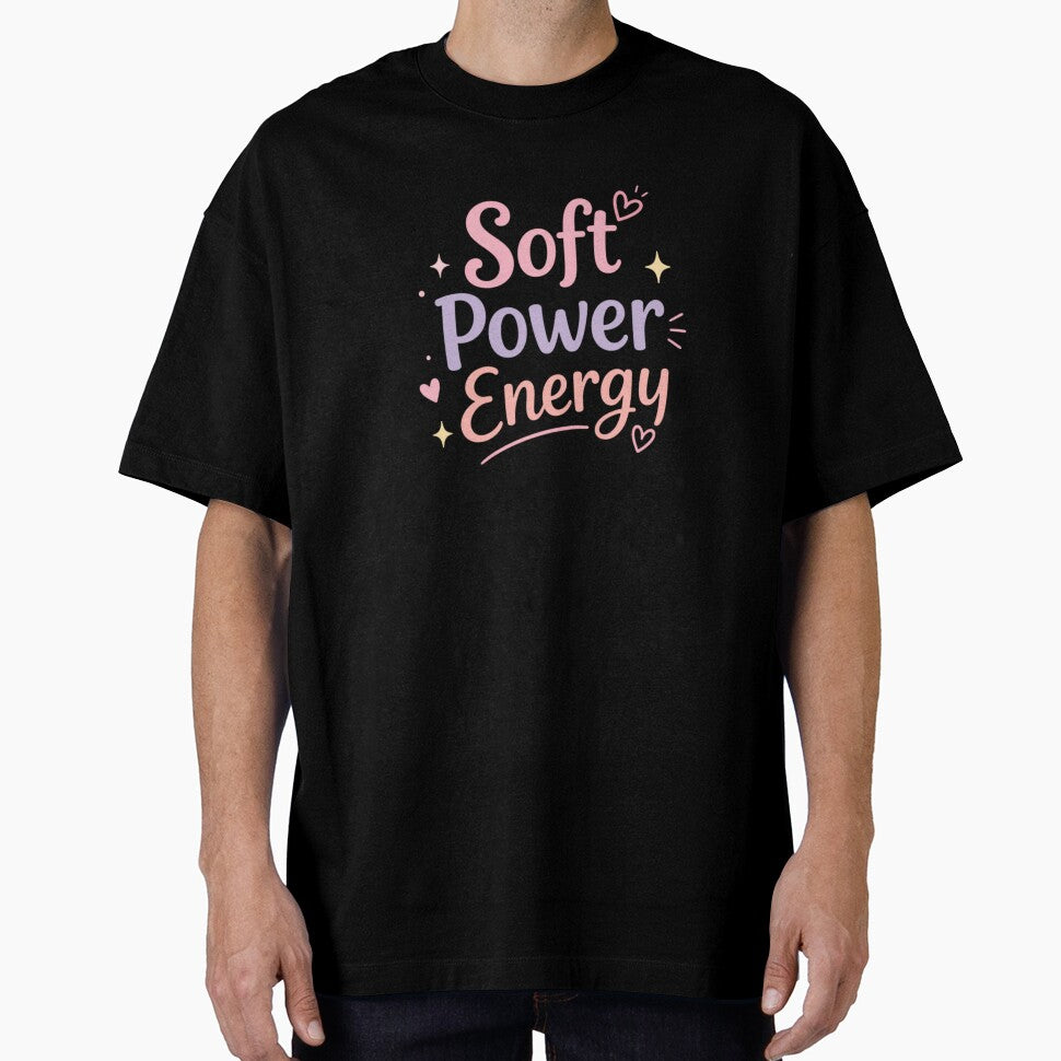 Soft Power Energy Cute Aesthetic Design | Feminine Pastel Motivational Quote | Kawaii Positive Vibes Sticker T-Shirt by Sanika arts