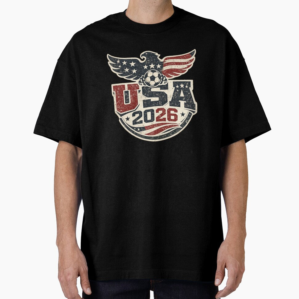 USA 2026 Eagle Soccer Patriotic Badge Art – American Football Pride Design | USA Soccer Fan Gift by irfanshikh