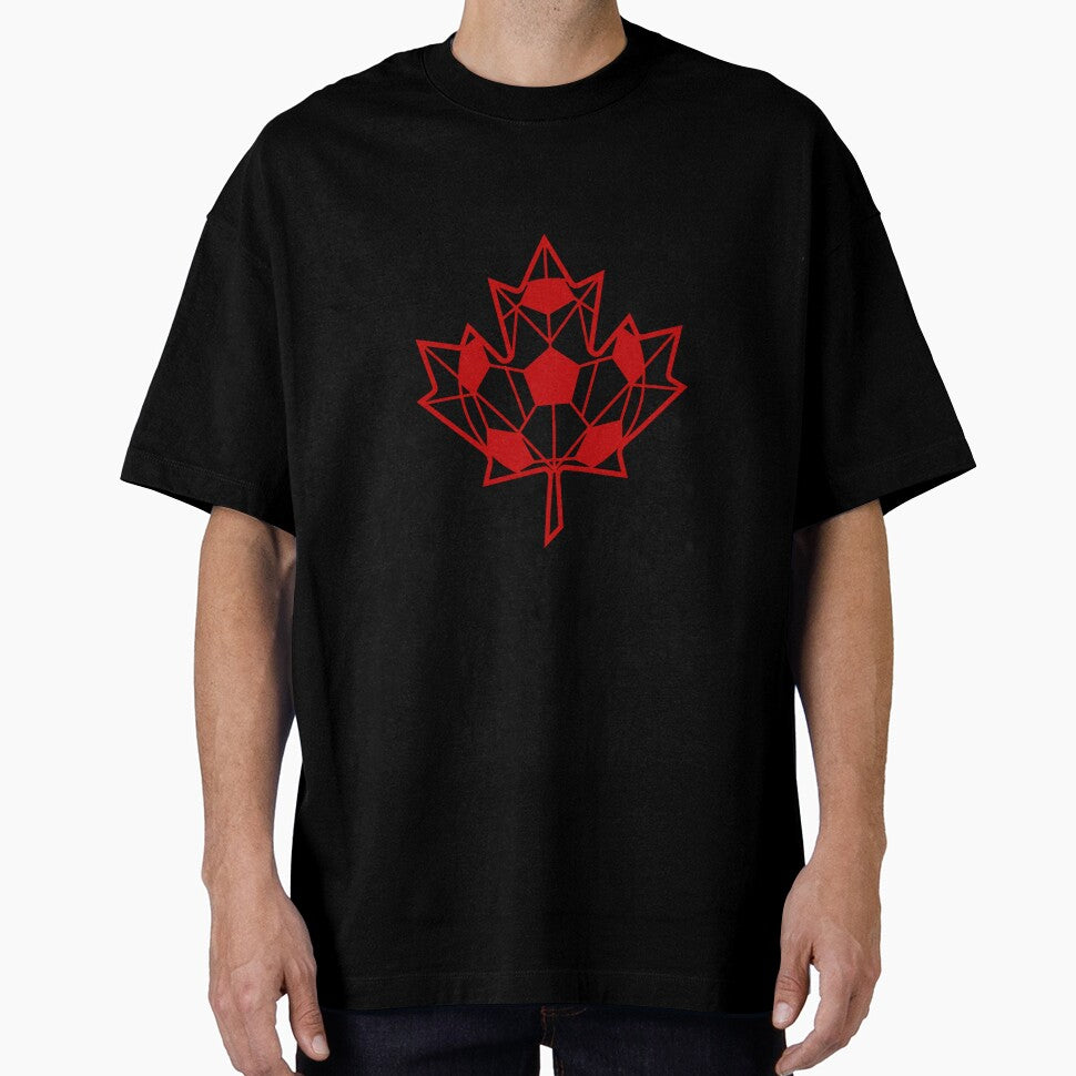 Canada Soccer Maple Leaf Geometric Football Fan Gift by PictoVibe