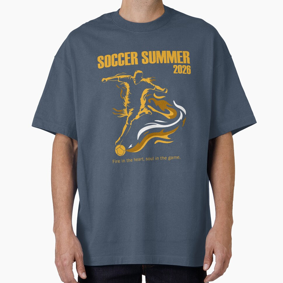 Soccer Summer 2026: Fire in the Heart Football Player Art by MalisoStickers