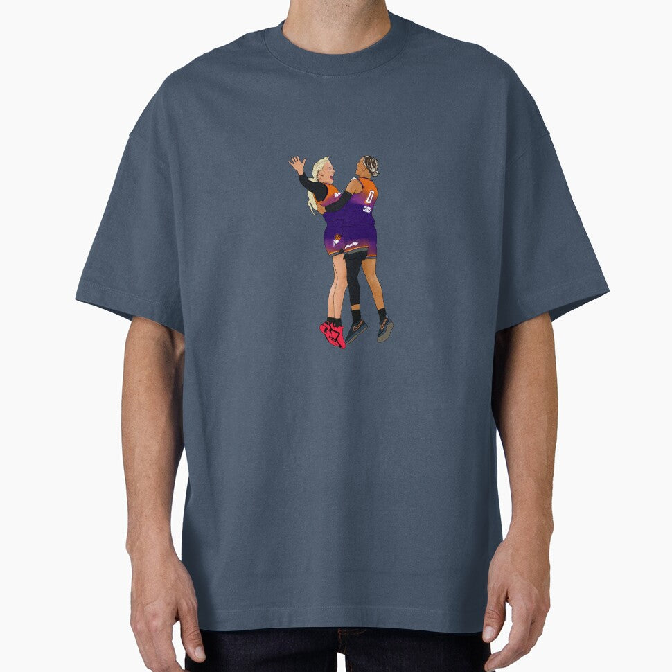 Sophie Cunningham Natasha Cloud Chest Bump 3 PT Celebration Phoenix Womens Basketball Minimalist by PiscesVibes