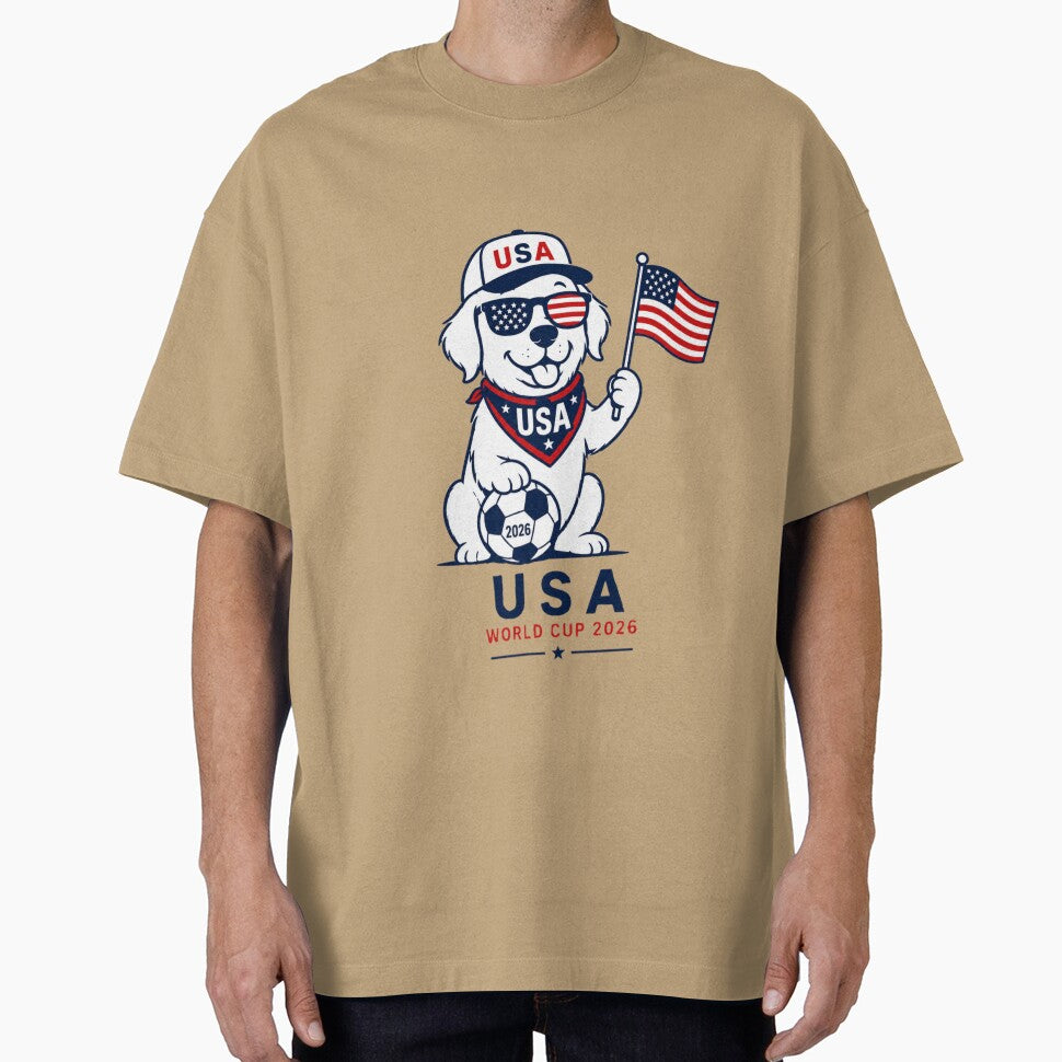 USA World Cup 2026 Dog Patriotic Soccer Fan by Soft Glow