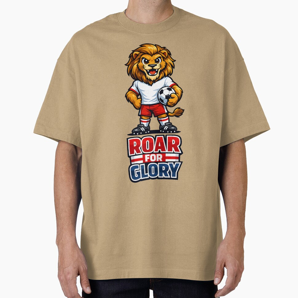 England Lion Soccer Mascot – Roar for Glory Football Fan T-Shirt & Sticker by  Artistry in Motion by MADsrecreation